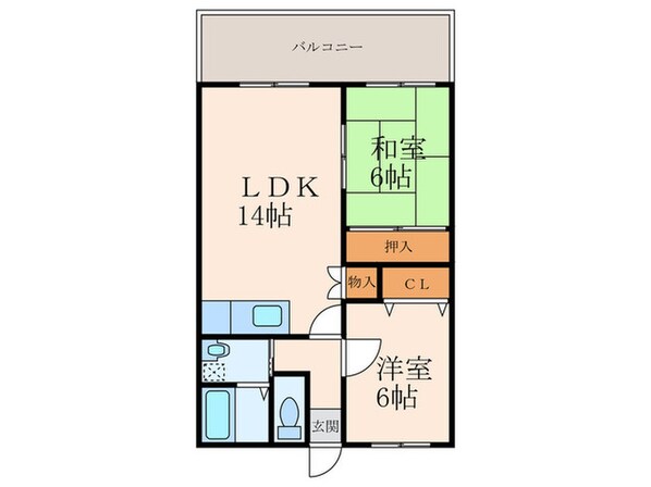 エルスール湯川参番館の物件間取画像